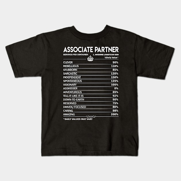 Associate Partner T Shirt - Associate Partner Factors Daily Gift Item Tee Kids T-Shirt by Jolly358